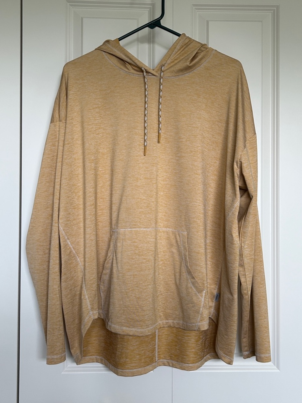 Eddie Bauer Women’s XL Loose Fit Lightweight Pullover Hoodie w/ Pouch - Yellow - Picture 14 of 15